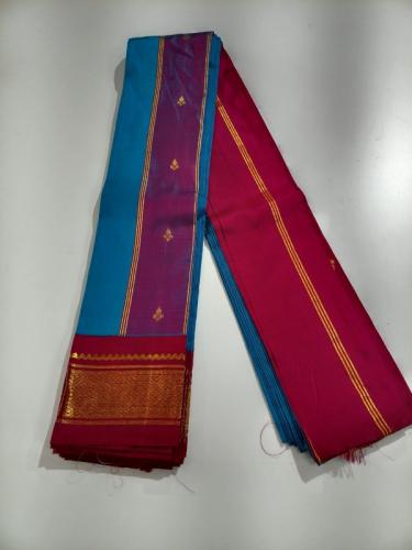 THIRUBHUVANAM HF ZARI SILK SAREE 550 MTS